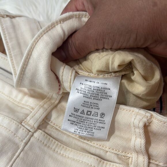 Anthropologie Pilcro Cream Ankle Cropped Jeans Versatile Design - Picture 10 of 16